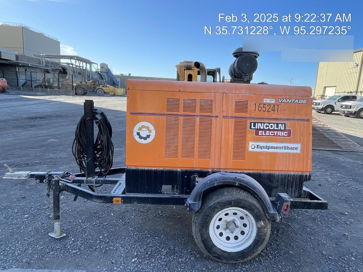 2021 Lincoln Electric Vantage 549X Ready Pak 3, ORANGE (includes trailer, cable rack, fender light kit)