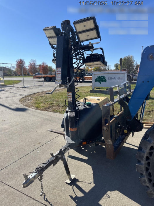 2022 Allmand NLV3GR (4) LED Light Fixture 350W, 23' Vertical Mast, 3kW Prime, Towable, Deep Sea L401, Leveling Jacks, Yanmar T4F 5.8hp