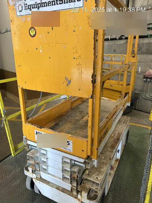 Custom Equipment HB-1430 Hy-Brid Scissor Lift
Platform capacity up to 670 lbs
Working height up to 20 ft
Weighs under 1,700 lbs
Non-marking wheels