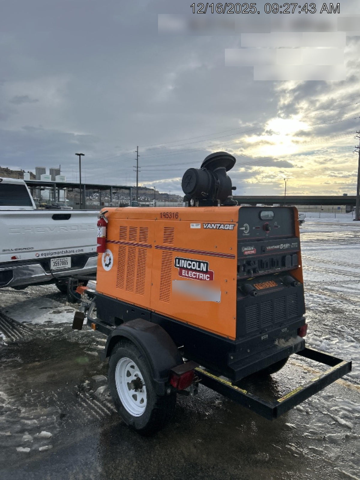 2021 Lincoln Electric Vantage 549X Ready Pak 3, ORANGE (includes trailer, cable rack, fender light kit)