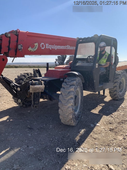 2019 Manitou MTA10055 Canopy, 120 HP, Solid Tires, Work Lights, Lift Hook, Auxiliary Hydraulics 66" Carriage and 60" Forks