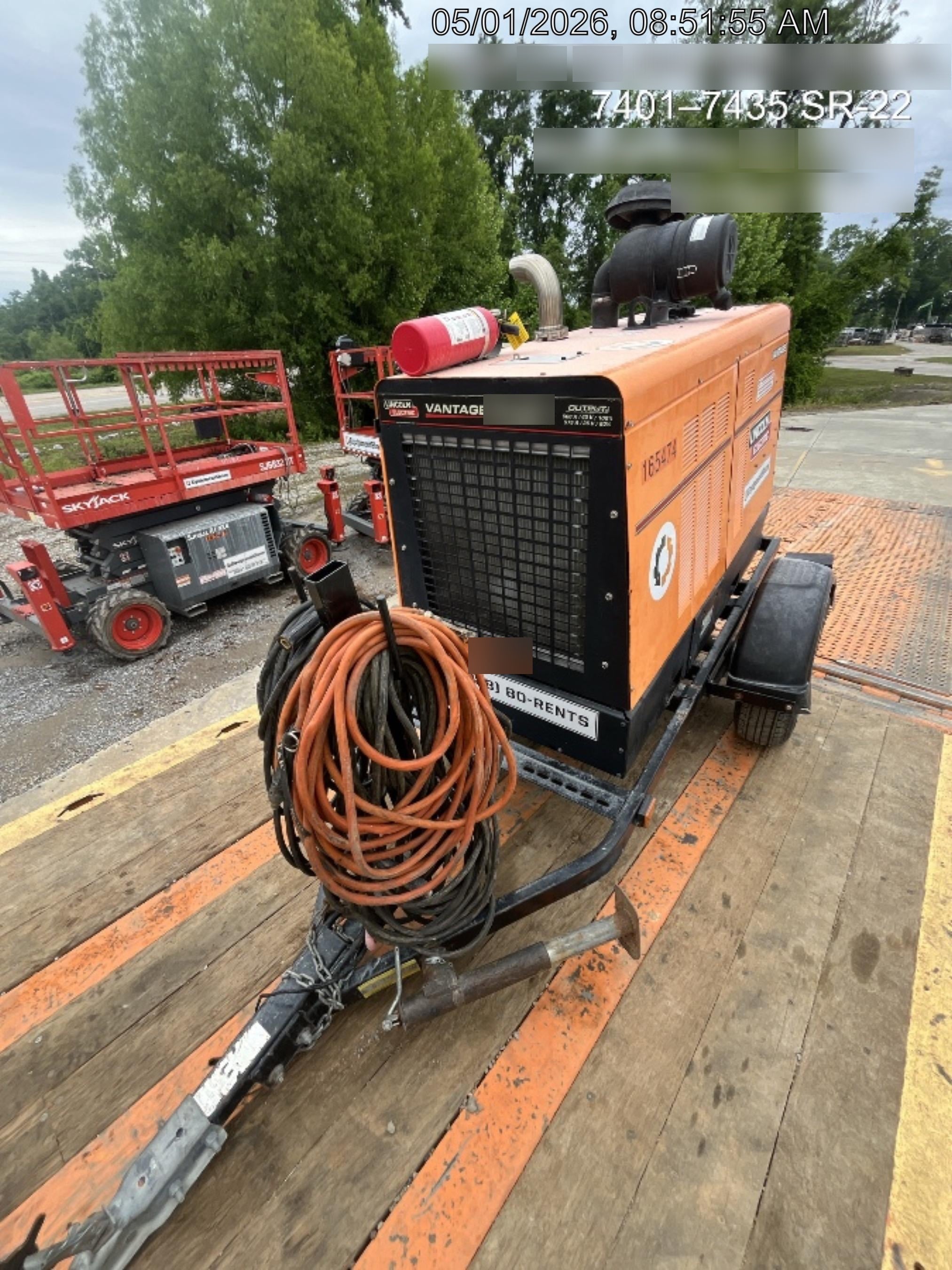 2021 Lincoln Electric Vantage 549X Ready Pak 3, ORANGE (includes trailer, cable rack, fender light kit)