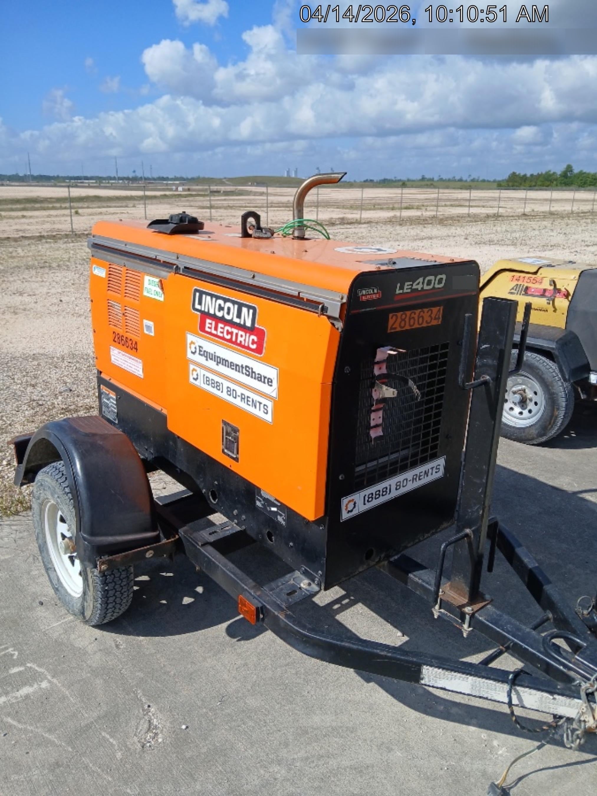 2022 Lincoln Electric LE400 Kubota V1505, Trlr, Cable Rack, Light Kit, ES Decals, T3
