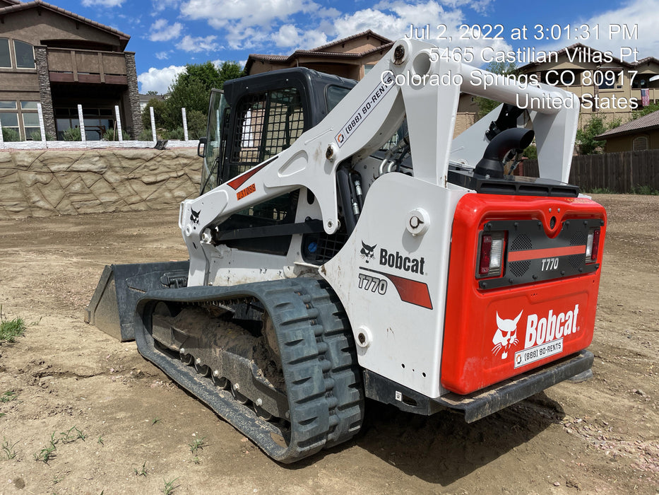 2022 Bobcat T770 92hp Doosan Diesel, Cab/Heat/Air, Rubber Tracks, Manual QC