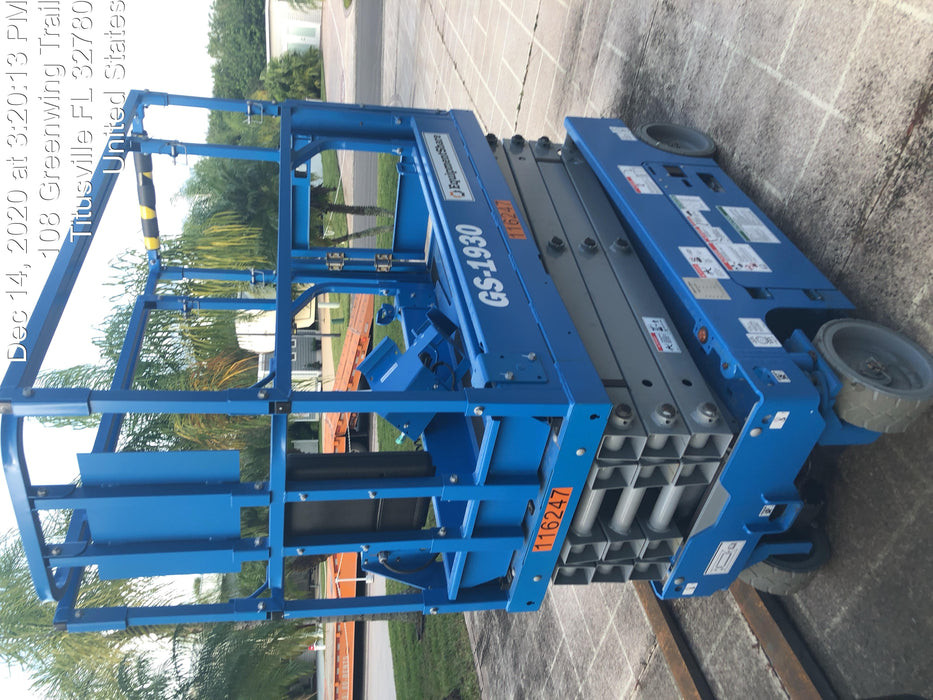 2020 Genie GS-1930 Solid Non Marking Tires, Beacon, Folding rails with half height swing gate