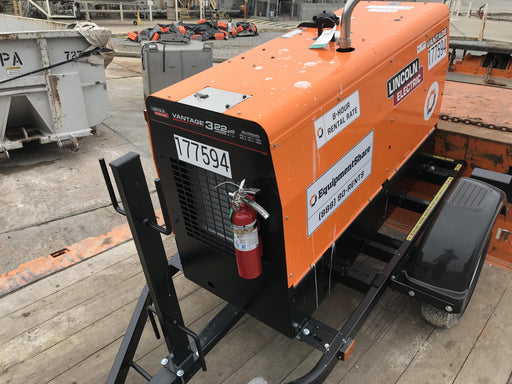 2021 Lincoln Electric Vantage 322 Vantage 322 Ready Pak 3 w/ Decals, ORANGE (includes trailer, cable rack, fender light kit) NO Telematics