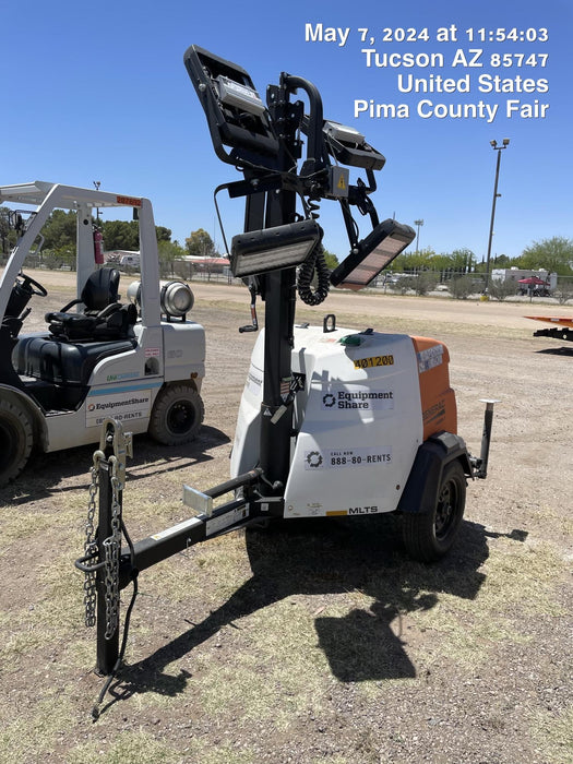 2024 Generac MLT2 Diesel, Flex Switch 120V Input, Powerzone Controller, 
(4) 320W LED Lights, 4kW Generator, 39.9 Gal Fuel Tank, 2" Ball, T3