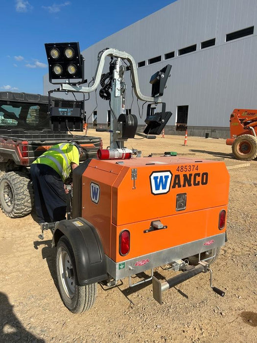 2025 Wanco WLTT-4MM4K Diesel, Mitsubishi L2E, 9.0HP @1800 rpm, Deep Sea Controller, Shore Power Plug, Auto Start, (4) 350W LED Floodlights, 4kW Generator, 60 Gal Fuel Tank, 2" Ball, T3