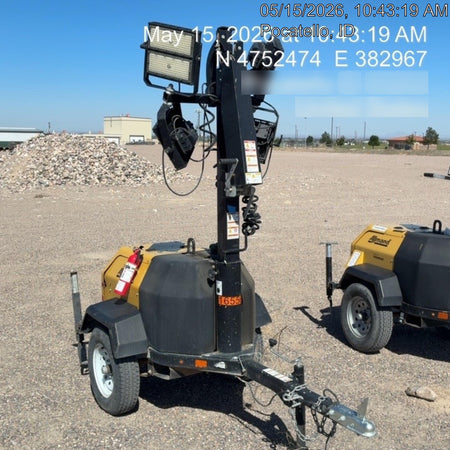 2021 Allmand NLV3GR (4) LED Light Fixture 350W, 23' Vertical Mast, 3kW Prime, Towable, Deep Sea L401, Leveling Jacks, Yanmar T4F 5.8hp