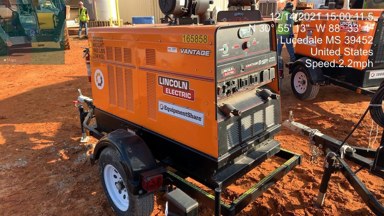 2021 Lincoln Electric Vantage 549X Ready Pak 3, ORANGE (includes trailer, cable rack, fender light kit)