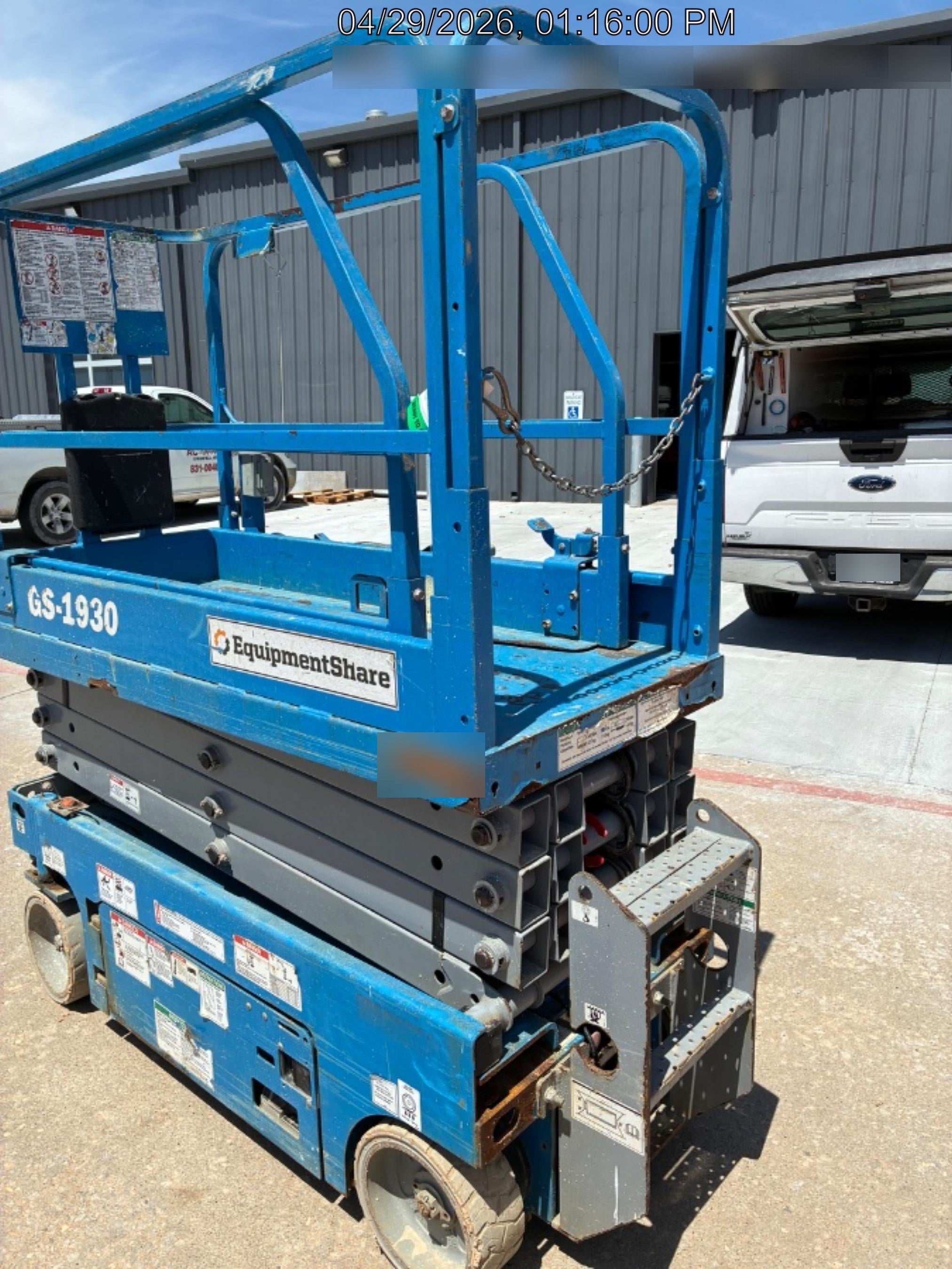 2019 Genie GS-1930 Fixed Rails with Chain Entry
