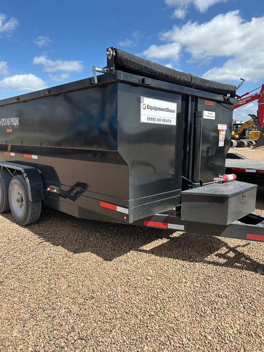 2025 TEXAS PRIDE TRAILERS 14'L x 7'W 5 Cu Yd Trunnion Hydraulic Dump