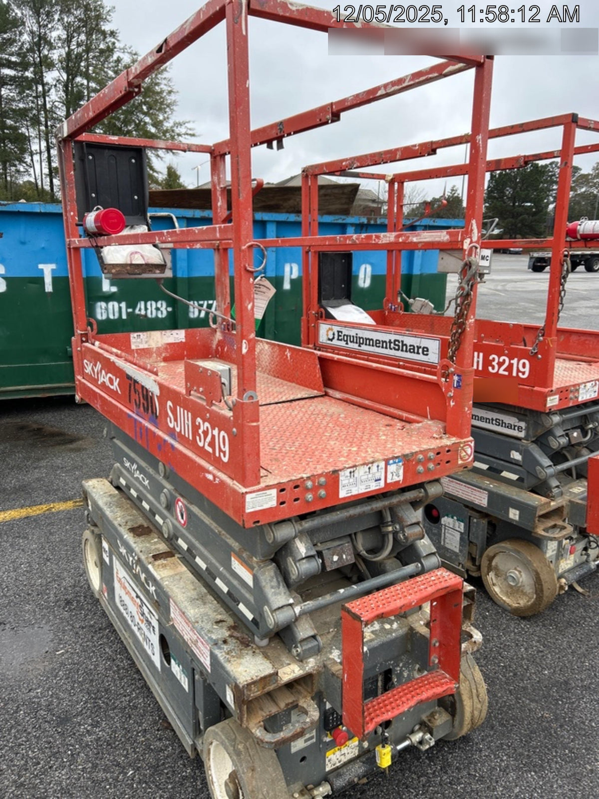 2018 Skyjack SJIII-3219 Skyjack SJIII3219 Scissor Lift w/Trojan Batteries