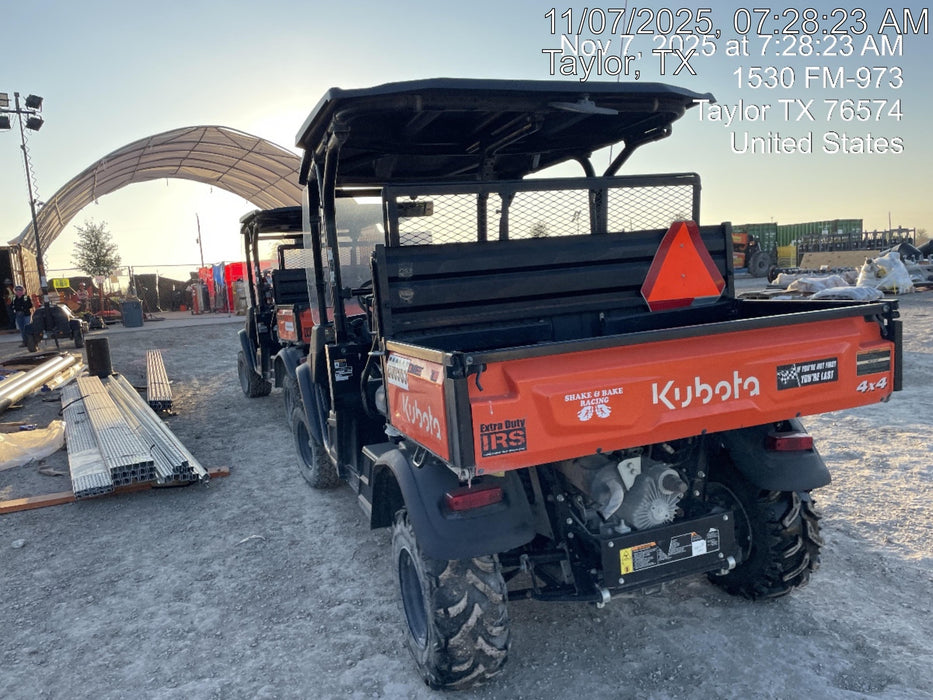 2022 Kubota RTV-X1140W-H Plastic Canopy, Windshield Acrylic Clear, LED Strobe Light, Wire Harness Kit, Back up Alarm