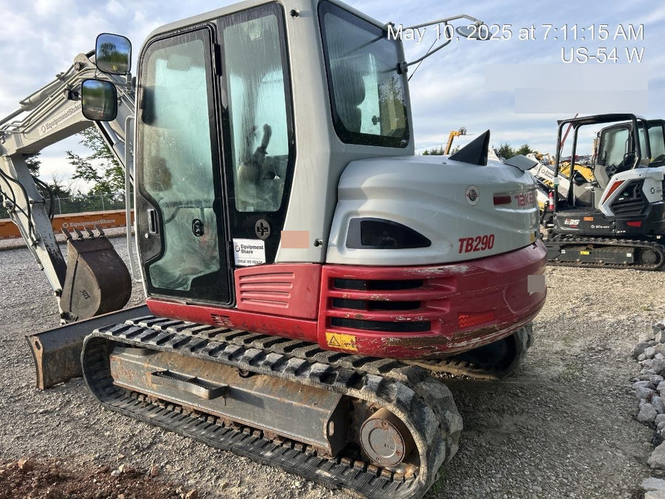 2019 Takeuchi TB290 Takeuchi TB290 Cab/Heat/AC w/Rubber Tracks, Auxiliary Hydraulics, Dozer Blade, Manual QC, 18/24/36" Buckets, Hydraulic Thumb Installed