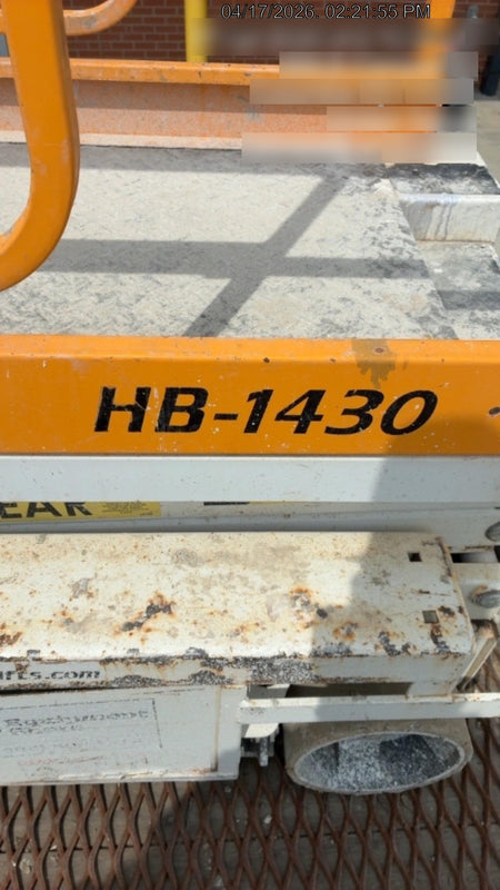 Custom Equipment HB-1430 Hy-Brid Scissor Lift
Platform capacity up to 670 lbs
Working height up to 20 ft
Weighs under 1,700 lbs
Non-marking wheels