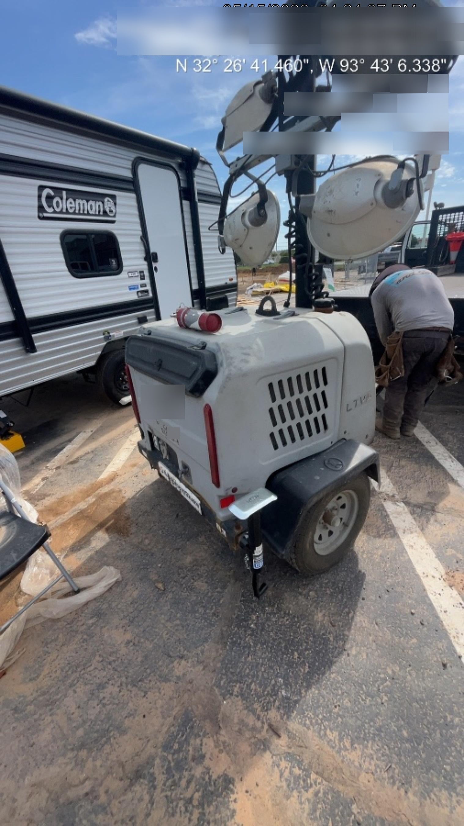 Wacker Neuson LTV6K-MH Wacker Neuson LTV6K Mobile Light Tower w/Fuel Level Sensor Installed