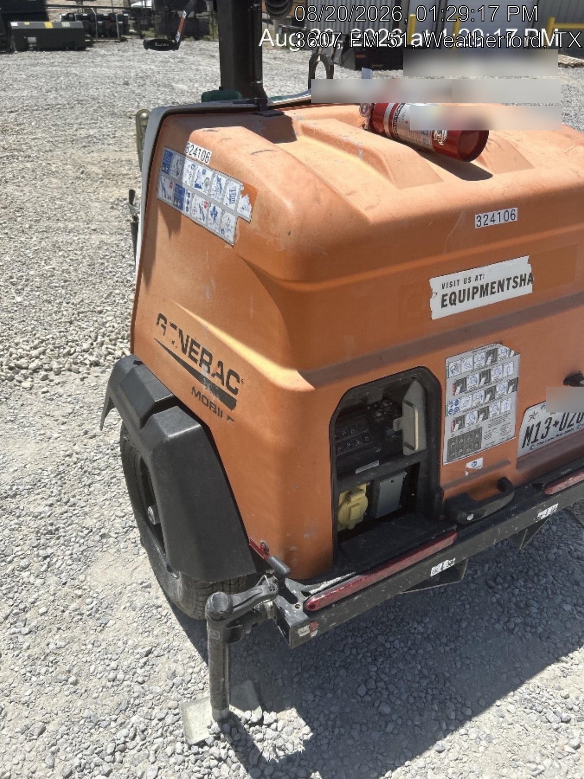 2023 Generac MLT2 Diesel, Flex Switch 120V Input, Powerzone Controller, (4) 320W LED Lights, 4kW Generator, 39.9 Gal Fuel Tank, 2" Ball, T3