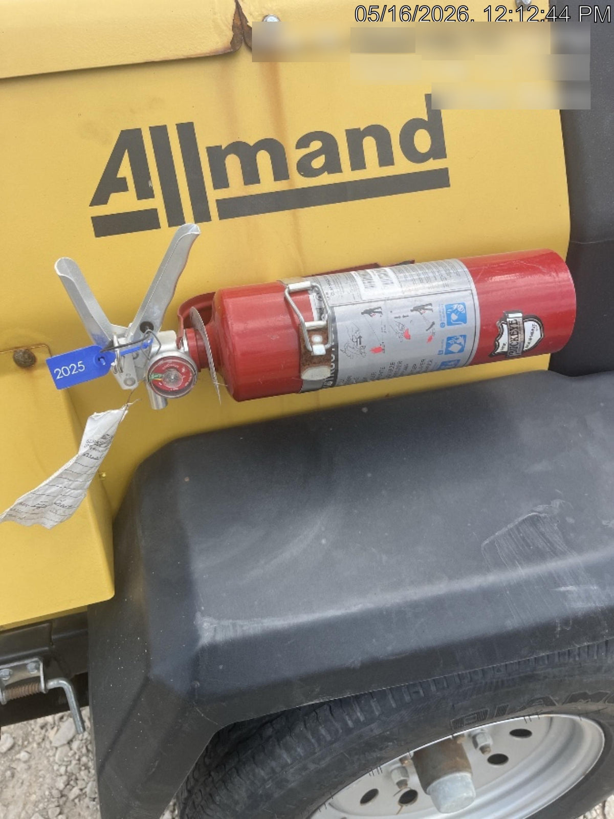 2022 Allmand NLV3GR (4) LED Light Fixture 350W, 23' Vertical Mast, 3kW Prime, Towable, Deep Sea L401, Leveling Jacks, Yanmar T4F 5.8hp