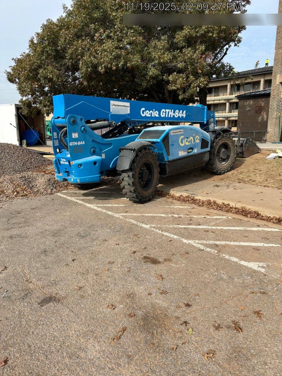 2018 Genie GTH-844 Genie GTH-844 w/ROPS, Work Lights, Solid Tires, RH Cab Mesh, Beacon, 60" Carriage and Forks