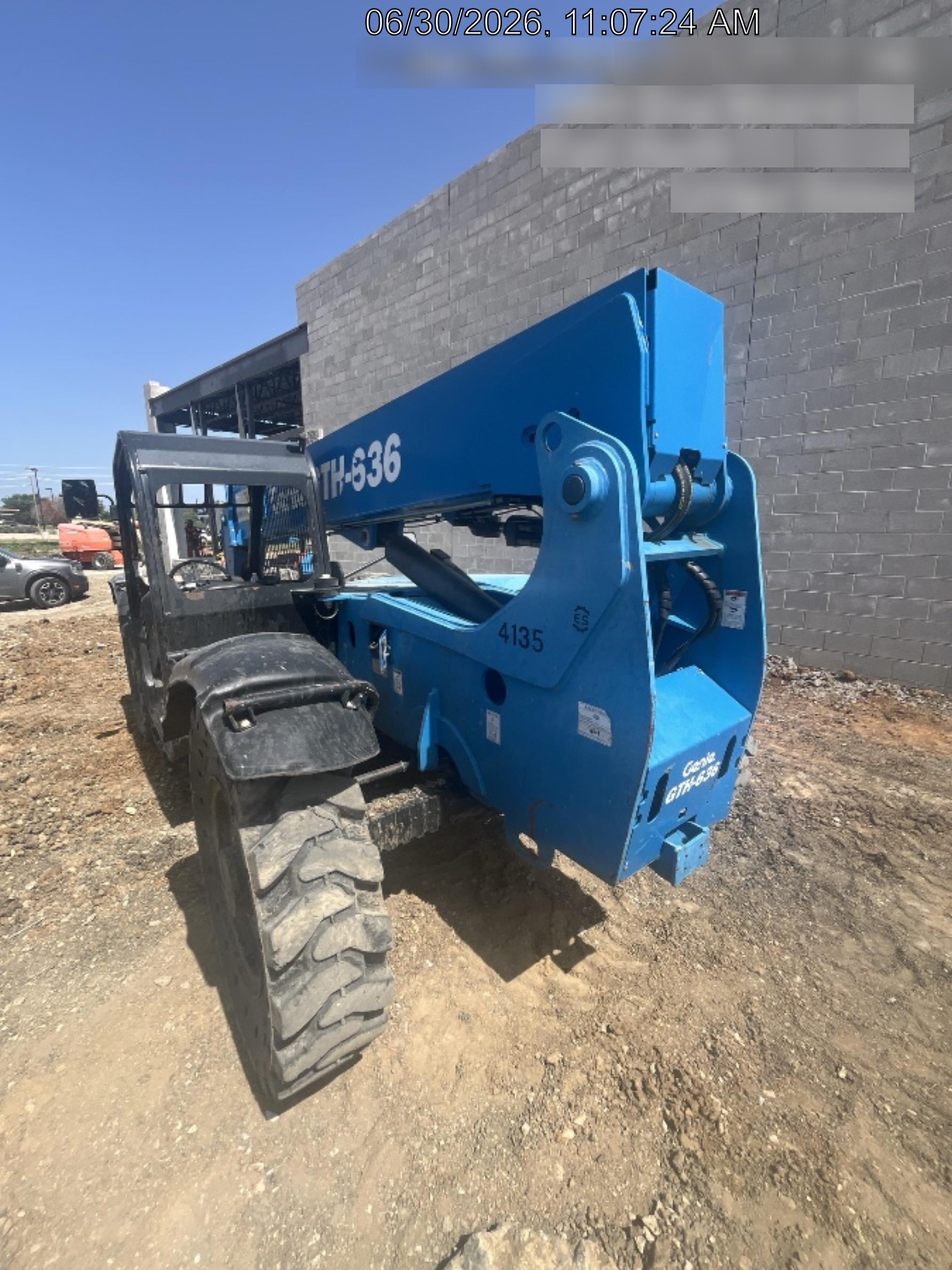 2017 Genie GTH-636 Genie GTH636 Telehandler, 48" Carriage, Solid Tires