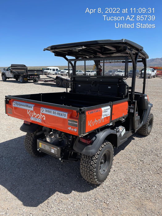 2022 Kubota RTV-X1140W-H Plastic Canopy, Windshield Acrylic Clear, LED Strobe Light, Wire Harness Kit, Back up Alarm