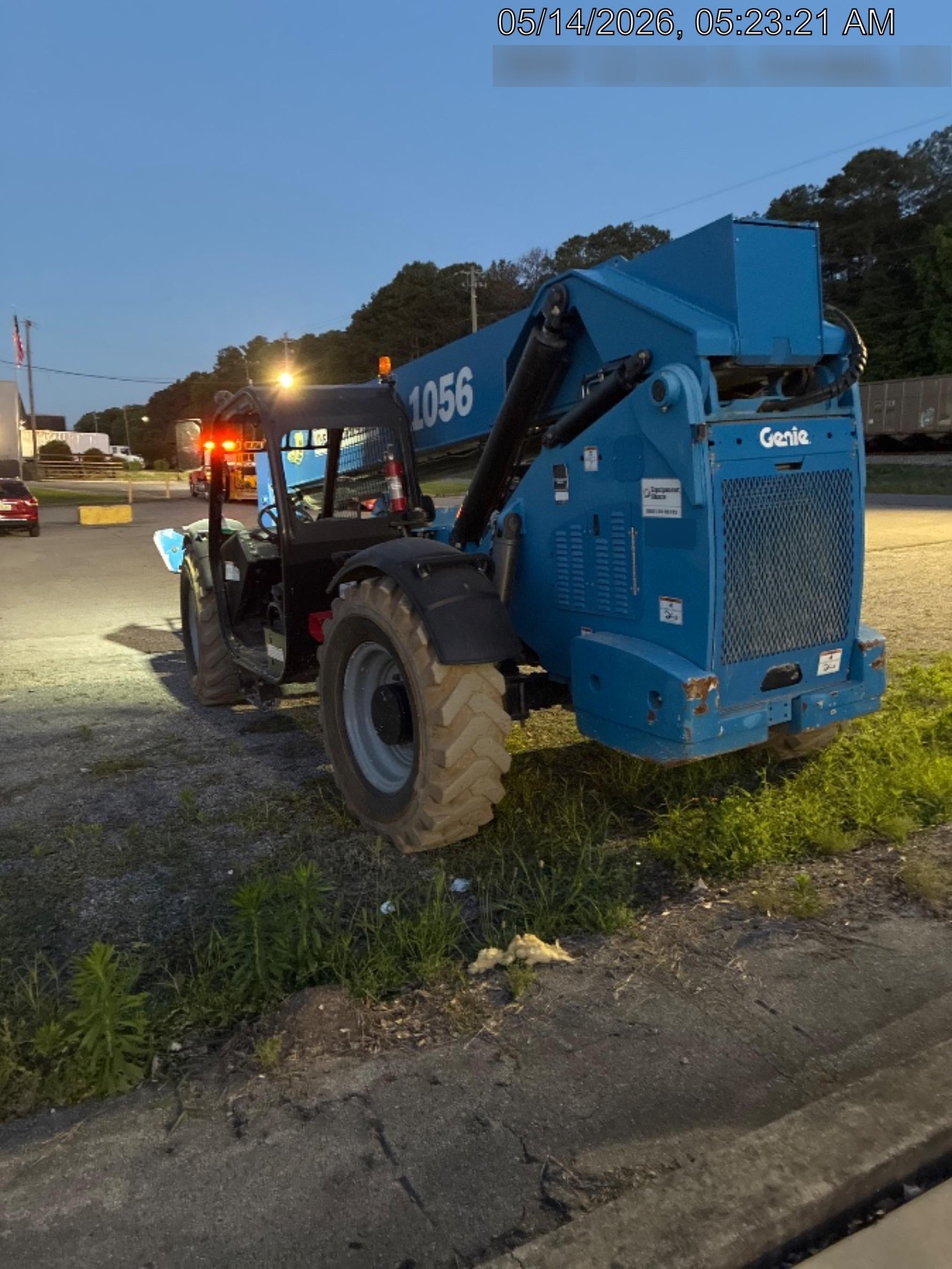 2018 Genie GTH-1056 Genie GTH-1056 w/ROPS, Work Lights, Solid Tires, RH Cab Mesh, Beacon, 60" Carriage and Forks