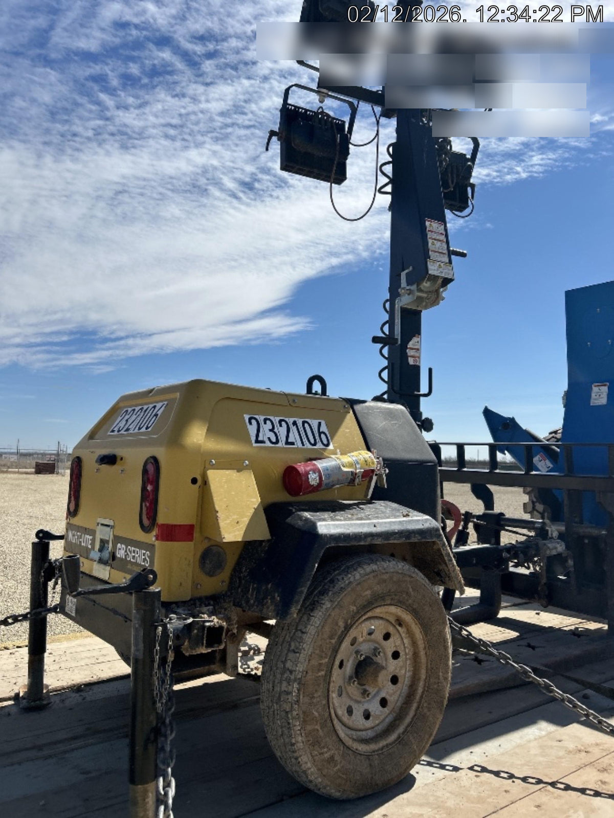2022 Allmand NLV3GR (4) LED Light Fixture 350W, 23' Vertical Mast, 3kW Prime, Towable, Deep Sea L401, Leveling Jacks, Yanmar T4F 5.8hp