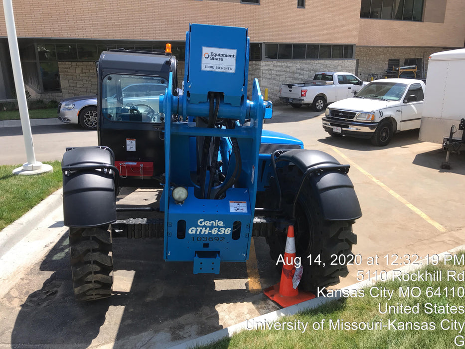 2020 Genie GTH-636 Cab/Heat/Air, Solid Tires, Work Lights, Beacon, Aux Hydraulics, Back up Alarm