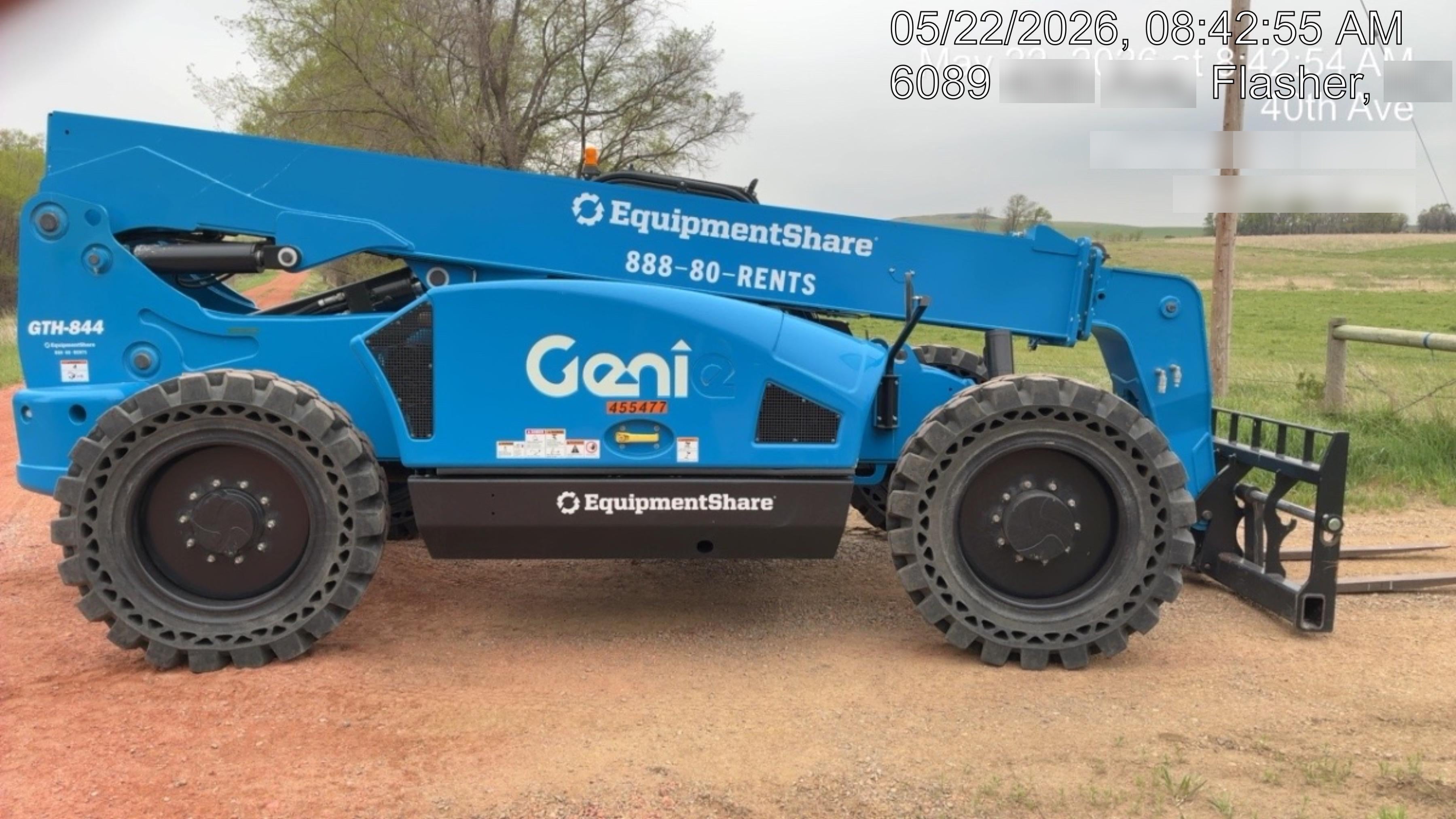 2024 Genie GTH-844 74Hp Dsl, Cab/Heat/Air, Sld Tires, LED WL, Bcn, L Hook, T3 + Access Control