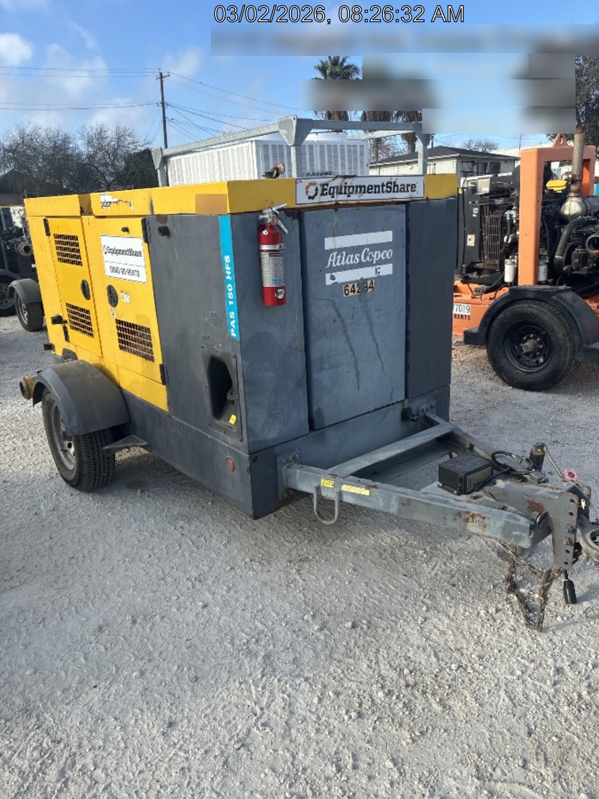 2020 ATLAS COPCO PAS 150 HF CS Enclosed