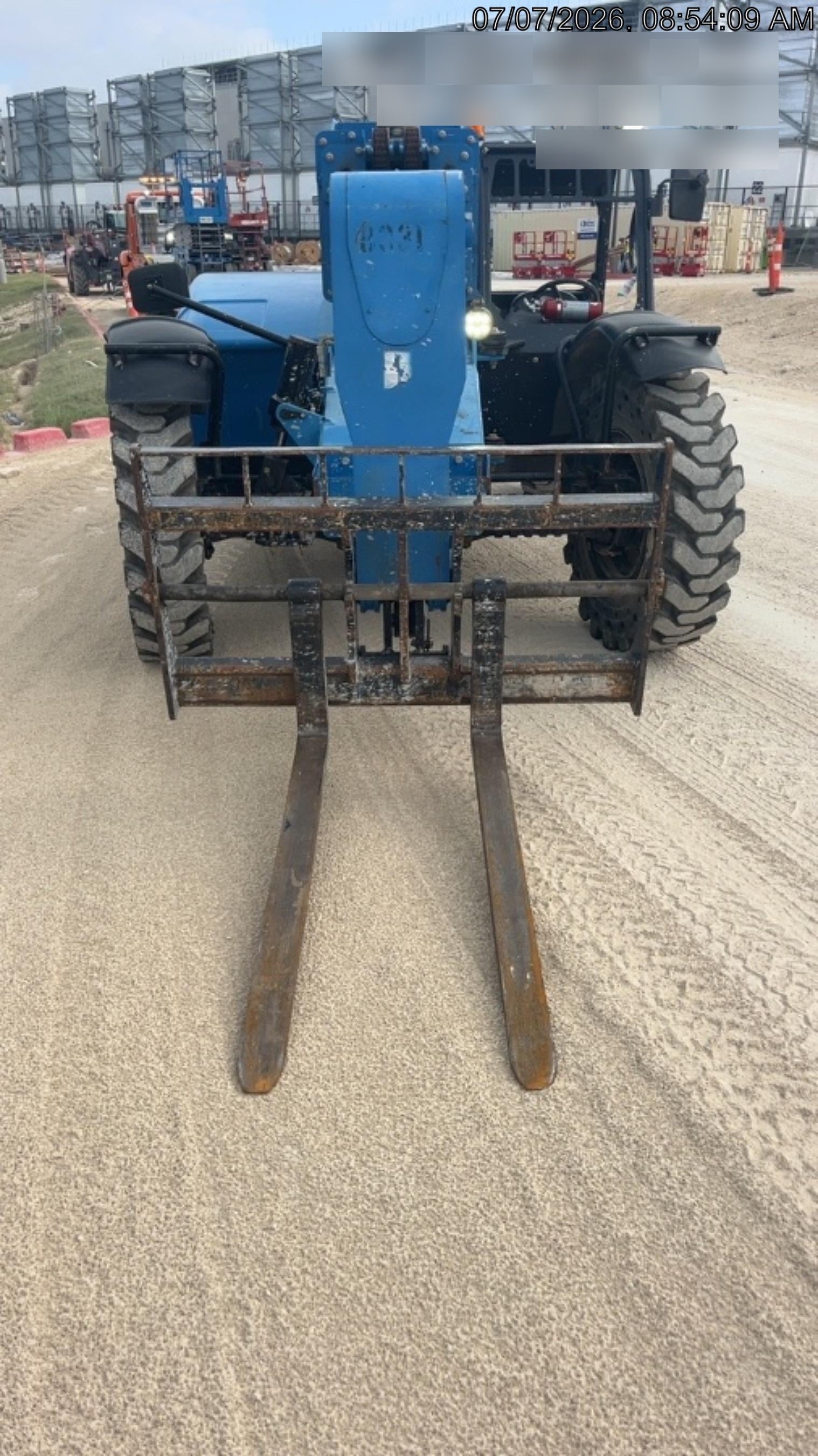 2018 Genie GTH-844 Genie GTH-844D w/Open ROPS, Solid Tires, Work Light/Beacon, 60" Carriage and Forks
