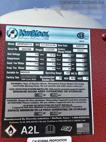 2026 KWIKOOL KPHP2211-3