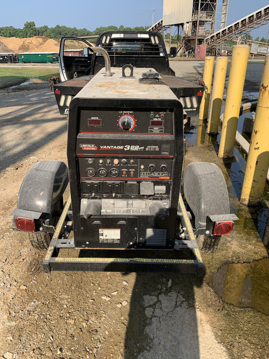 2019 Lincoln Electric Vantage 322 Ready-Pak 3, Two Wheel Trailer, Fender and Light Kit, Cable Rack