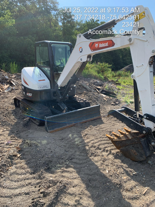 2022 Bobcat E50 Cab/Heat/Air, Rubber Tracks, Manual QC, Hydraulic Thumb