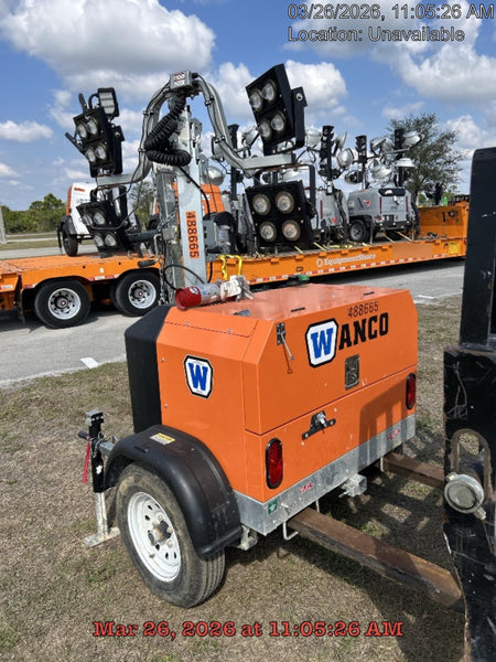 2025 Wanco WLTT-4MM4K Diesel, Mitsubishi L2E, 9.0HP @1800 rpm, Deep Sea Controller, Shore Power Plug, Auto Start, (4) 350W LED Floodlights, 4kW Generator, 60 Gal Fuel Tank, 2" Ball, T3