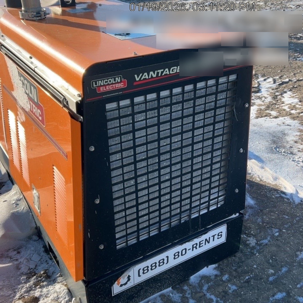 2021 Lincoln Electric Vantage 549X Ready Pak 3, ORANGE (includes trailer, cable rack, fender light kit)