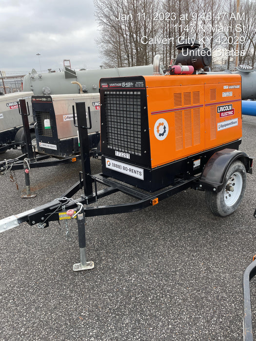2021 Lincoln Electric Vantage 549X Ready Pak 3, ORANGE (includes trailer, cable rack, fender light kit)