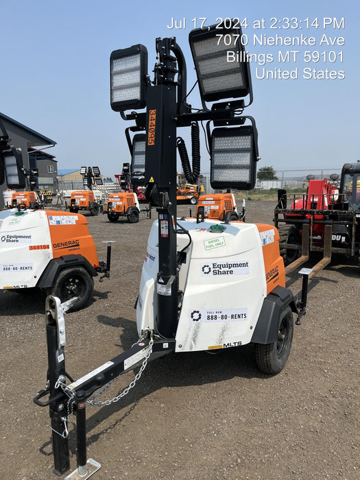 2023 Generac MLT2 Diesel, Flex Switch 120V Input, Powerzone Controller, (4) 320W LED Lights, 4kW Generator, 39.9 Gal Fuel Tank, 2" Ball, T3