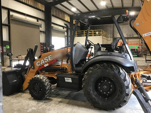 2019 Case 580N EP Canopy, 4WD, 1-Way Aux Hydraulics, Pilot Controls, Ride Control and Loader Aux Hydraulics, 900 LB. Front CWT, 82" HD LONG LIP (1 CU. YD.) W/BOCE AND LIFT EYES, FLIP OVER/STABILIZER PADS COMB