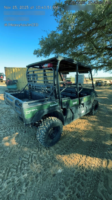 Kawasaki Mule PRO-DXT Standard Options, Backup Alarm, Beacon, Plastic Hard Top, Poly Windshield, Horn Kit