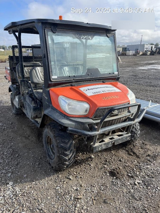 Kubota RTV-X1140W-H 4WD, LED Strobe, Windshield Acrylic Clear, Plastic Canopy, Wire Harness Kit, Backup Alarm