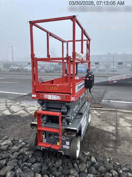 2020 Skyjack SJIII-3219 Solid NM Tires, Half height spring hinged entry gate, Dual Beacons, 800W Inverter