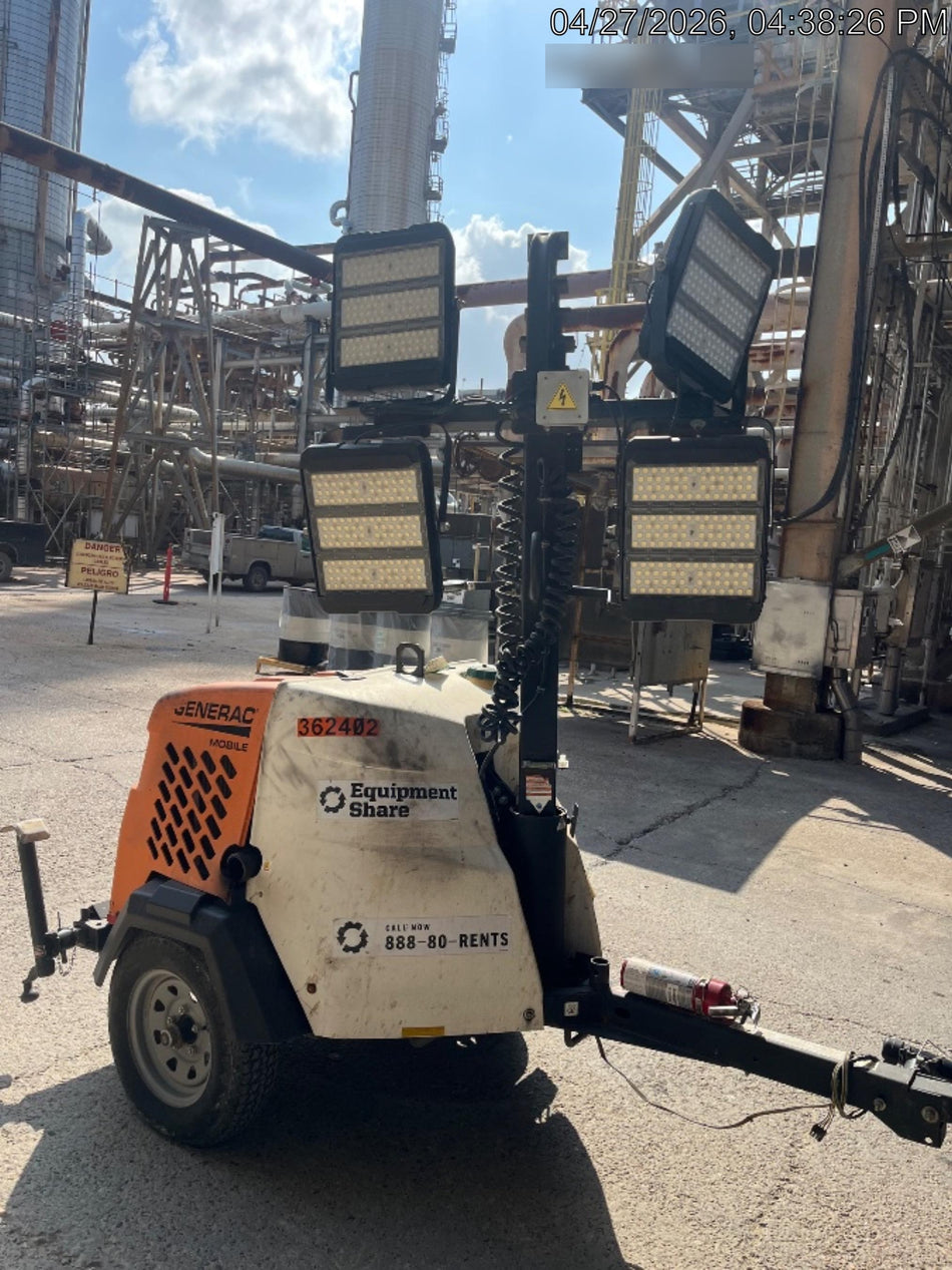 2023 Generac MLT2 Diesel, Flex Switch 120V Input, Powerzone Controller, 
(4) 320W LED Lights, 4kW Generator, 39.9 Gal Fuel Tank, 2" Ball, T3