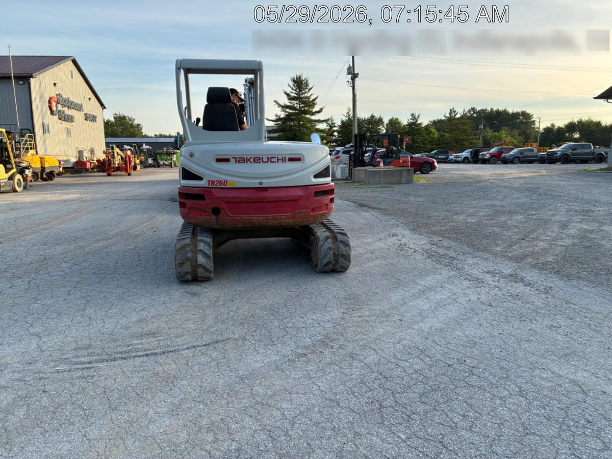 2019 Takeuchi TB260 Takeuchi TB260 Canopy w/Rubber Tracks, Auxiliary Hydraulics, Standard Blade, Manual QC