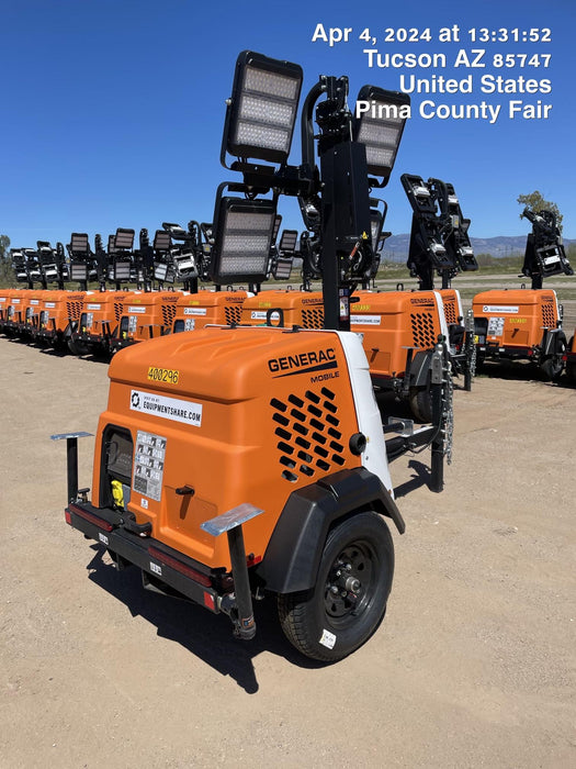 2024 Generac MLT2 Diesel, Flex Switch 120V Input, Powerzone Controller, 
(4) 320W LED Lights, 4kW Generator, 39.9 Gal Fuel Tank, 2" Ball, T3