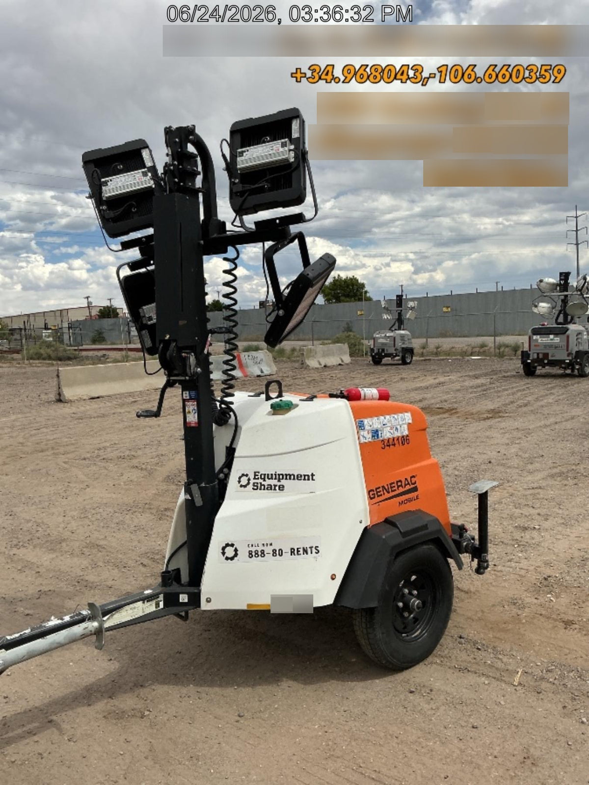 2023 Generac MLT2 Diesel, Flex Switch 120V Input, Powerzone Controller, (4) 320W LED Lights, 4kW Generator, 39.9 Gal Fuel Tank, 2" Ball, T3