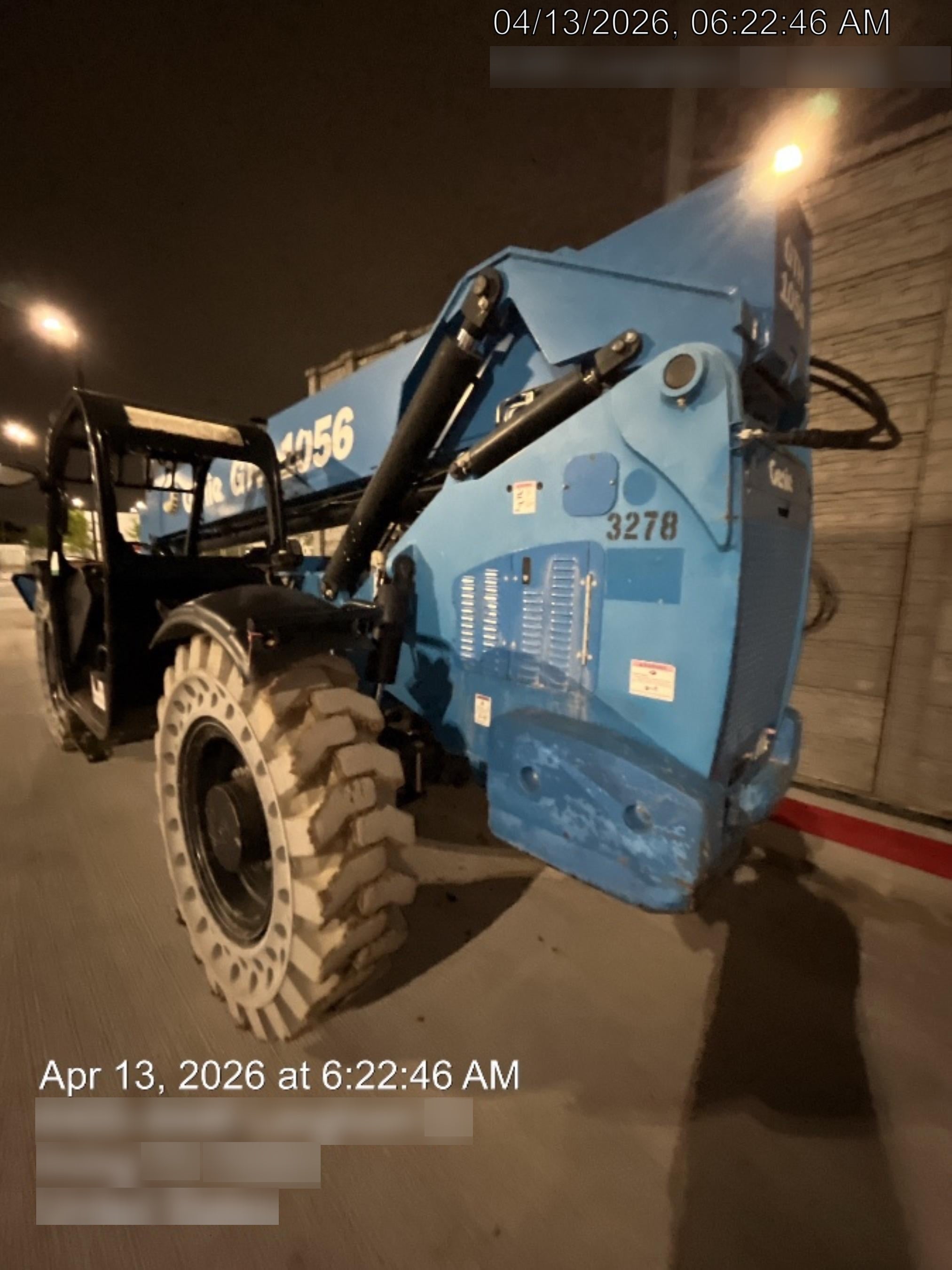 2017 Genie GTH-1056 Solid Tires, 60" carriage, Light Kit, Open ROPS