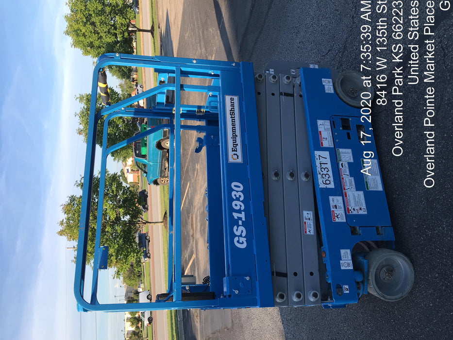 2020 Genie GS-1930 Solid Non Marking Tires, Beacon, Folding rails with half height swing gate