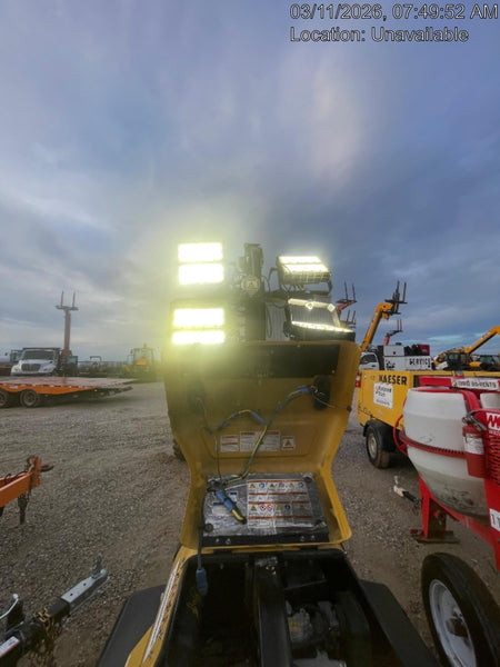 2022 Allmand NLV3GR (4) LED Light Fixture 350W, 23' Vertical Mast, 3kW Prime, Towable, Deep Sea L401, Leveling Jacks, Yanmar T4F 5.8hp